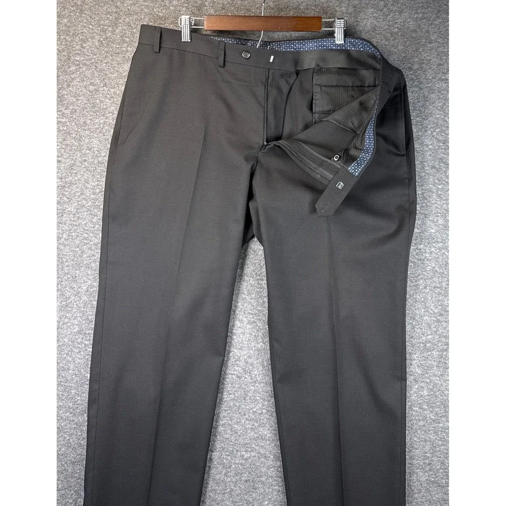 Lauren Ralph Lauren Black Flat Front Dress Pants Mens 40x30 Career Trousers Mngr